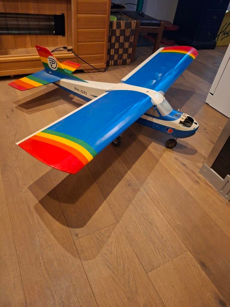 Vintage RC Model Vliegtuig met O.S engine, Ophalen, Gebruikt