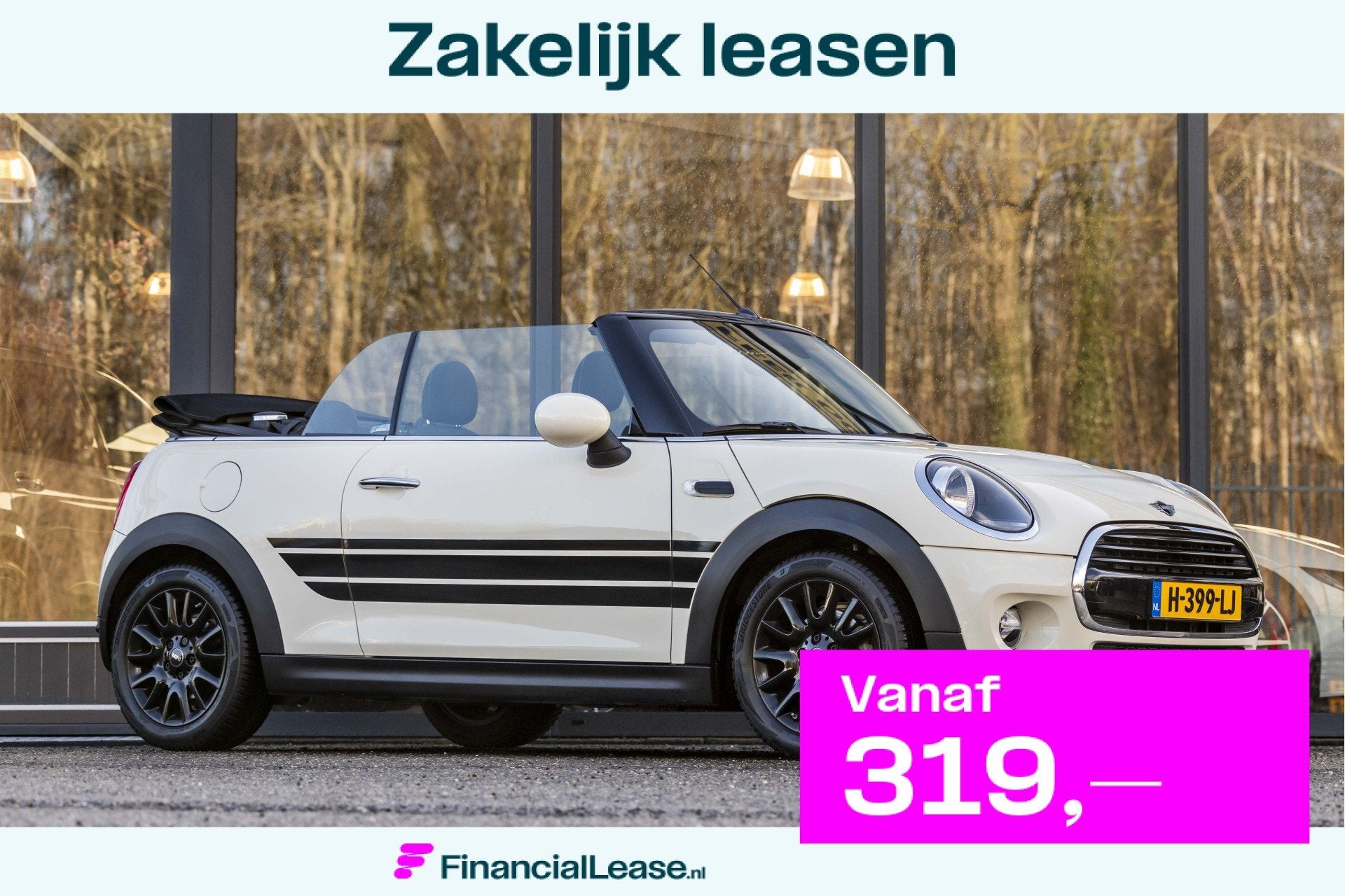 MINI Cooper Cabrio Mini 1.5 Salt, Auto's, Mini, Bedrijf, Lease, Financial lease, Cabrio, ABS, Airbags, Airconditioning, Alarm