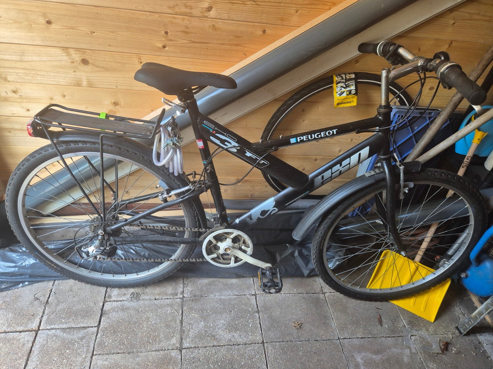 Peugeot fiets met verlichting en los slot, Minder dan 10 versnellingen, Gebruikt, 26 inch, Velgrem