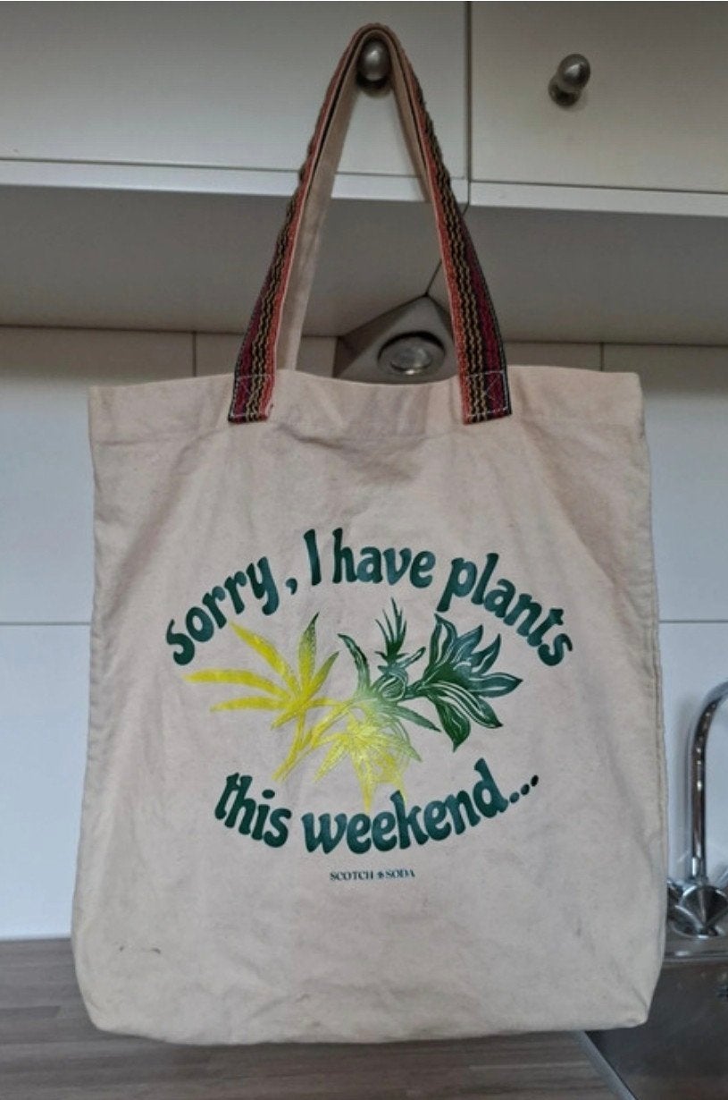 Scotch & Soda Tote Bag "Sorry, I have plants this weekend", Ophalen of Verzenden, Nieuw, Shopper