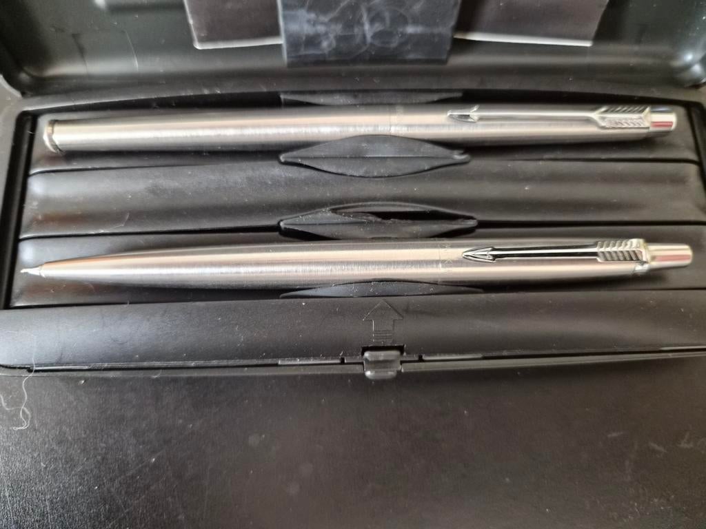 ZGAN Vintage Parker schrijfset; vulpen en vulpotlood., Verzamelen, Pennenverzamelingen, Pennenset, Parker, Met doosje, Ophalen of Verzenden