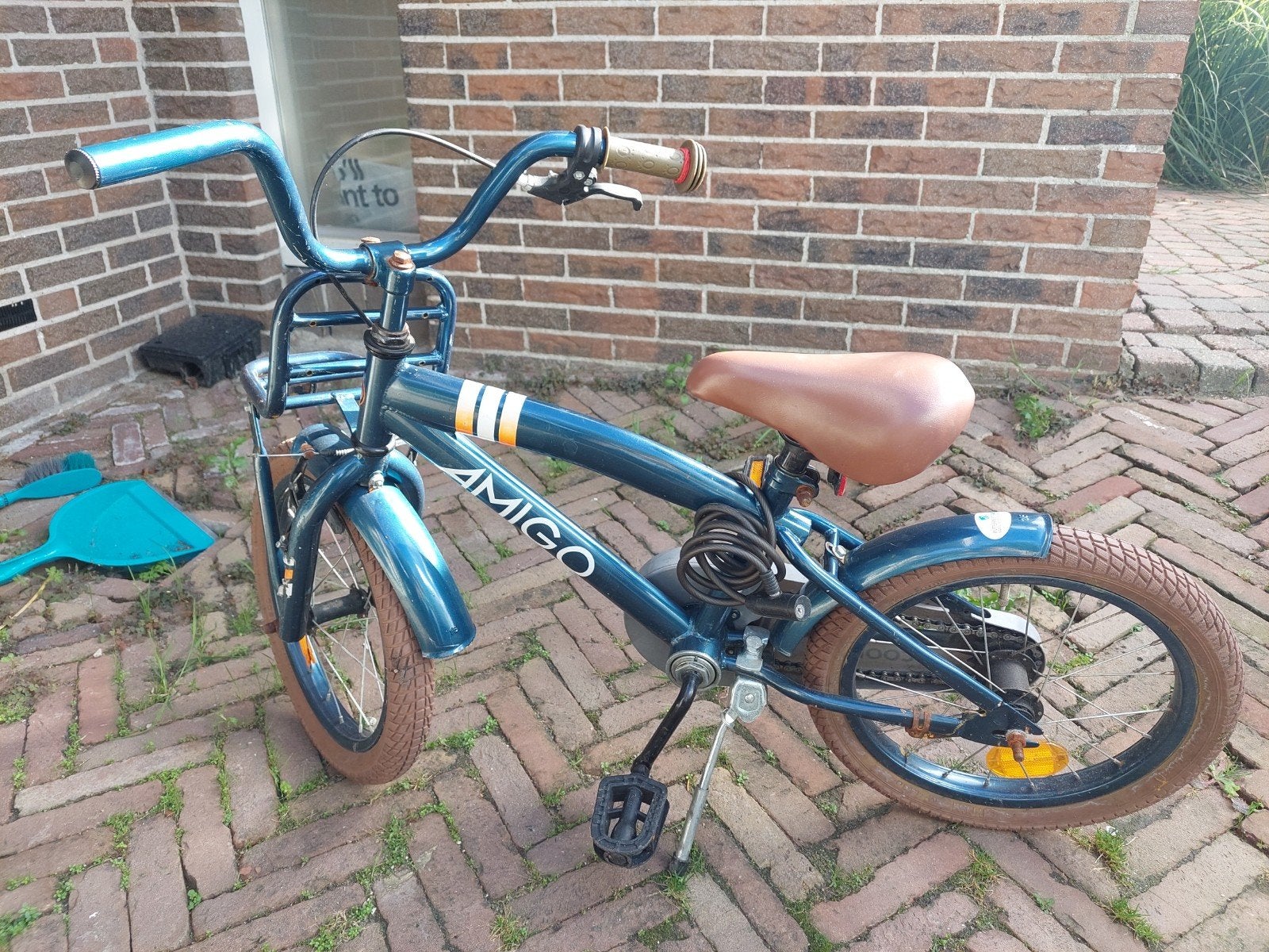 Amigo kinderfiets 16 inch met rekje - gratis af te halen, Ophalen, Gebruikt, 16 tot 20 inch, Amigo