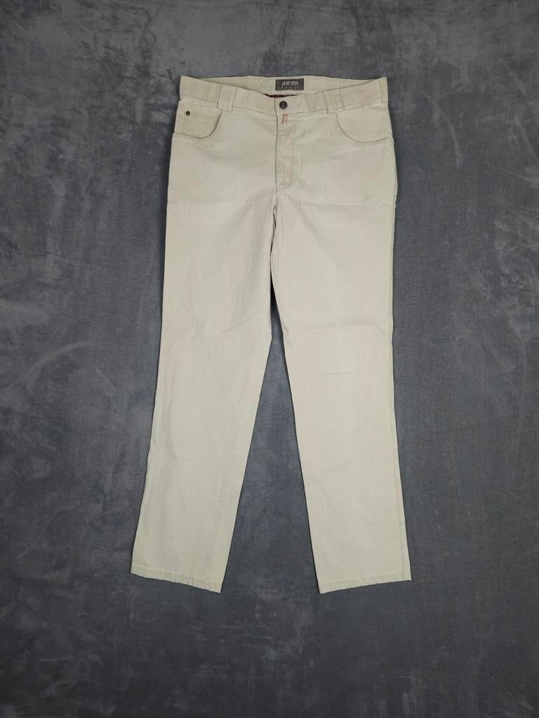 Meyer Broek Maat 52 36/34 Creme Beige Chino Stretch Katoen, Maat 52/54 (L), Overige kleuren, ., Meyer