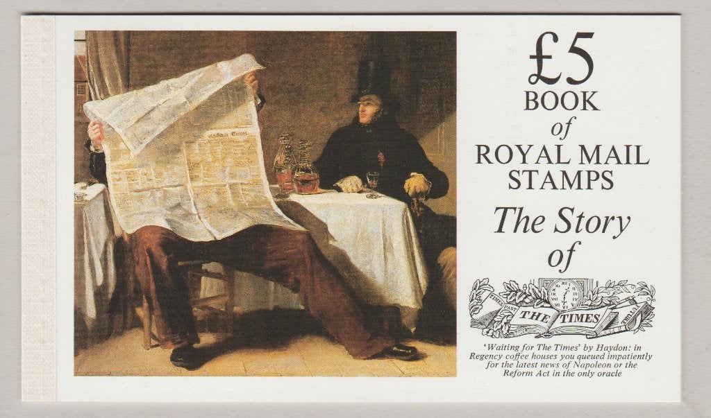 GB 1985 £5 Prestige Booklet SG DX6 The Times Newspaper **, Ophalen of Verzenden, Postfris