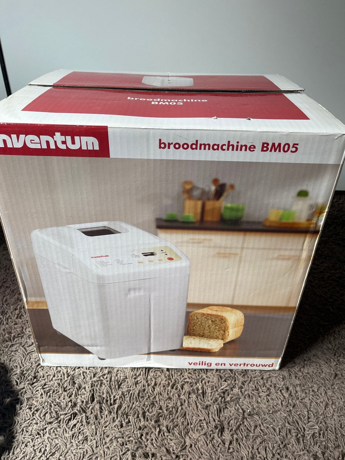 Inventum Broodmachine BM05 - Nieuw in doos, 800 tot 1200 gram deeg, Nieuw, Kijkvenster, Ophalen