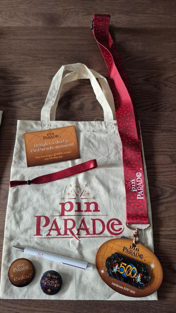 Efteling PinParade (EPP 500 pin) goodie bag compleet, Ophalen of Verzenden, Nieuw, Overige typen