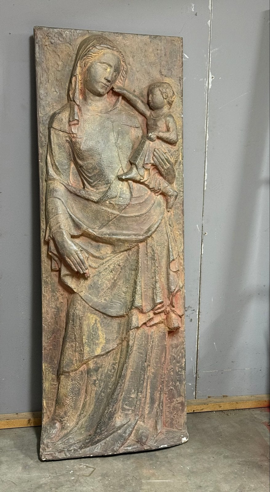 Oud religieus paneel: Maria met Kind, Antwerpen, Antiek en Kunst, Ophalen of Verzenden