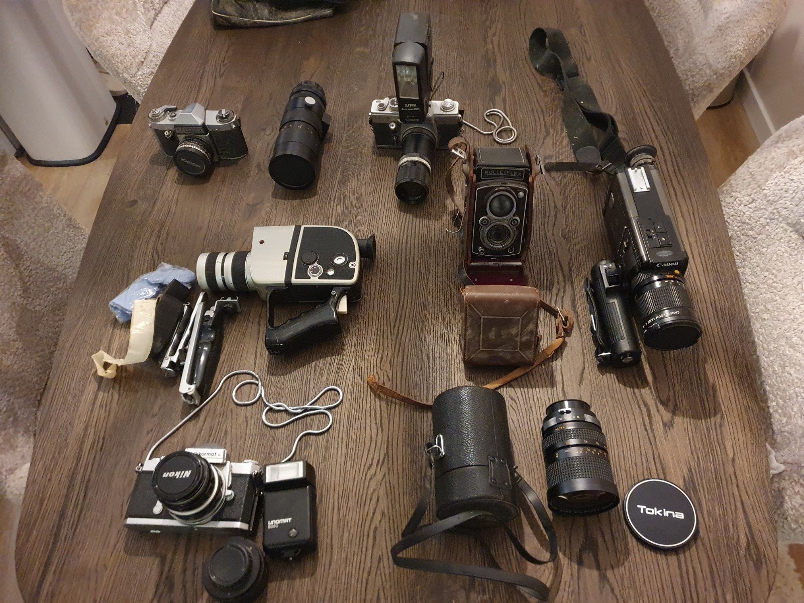 oude verzameling camera's, Ophalen, Spiegelreflex, Overige Merken