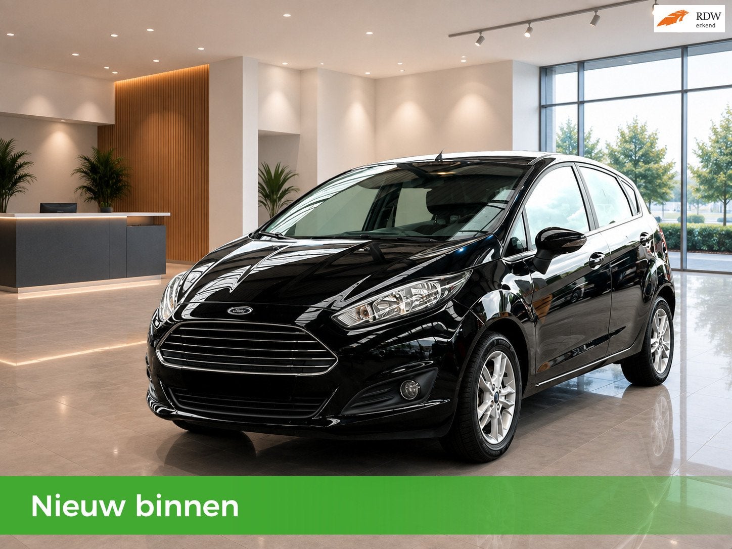 Ford Fiesta 1.0 Titanium 5D Airco Stoelverwarming Parkeersen, Euro 5, 525 kg, Zwart, Bedrijf