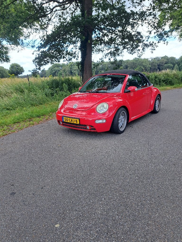 Volkswagen Beetle (Kever) Beetle 2003 Rood Cabriolet, Auto's, Stof, 74 pk, 4 cilinders, Cabriolet