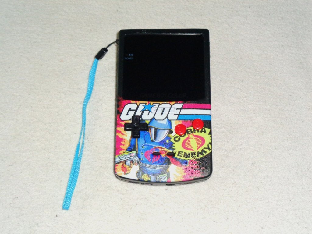 Gameboy Color "Gi-joe"oled scherm, Spelcomputers en Games, Spelcomputers | Nintendo Game Boy, Ophalen, Zo goed als nieuw, Game Boy Color