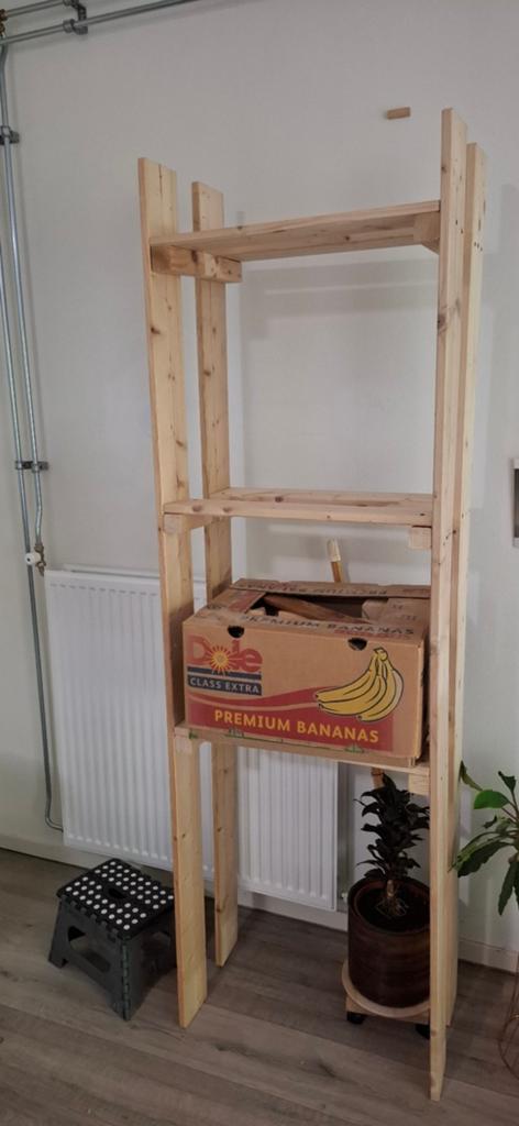 Houten kast, Stellingkast 62 x 200 en 35 cm diep, Huis en Inrichting, Ophalen, Zo goed als nieuw