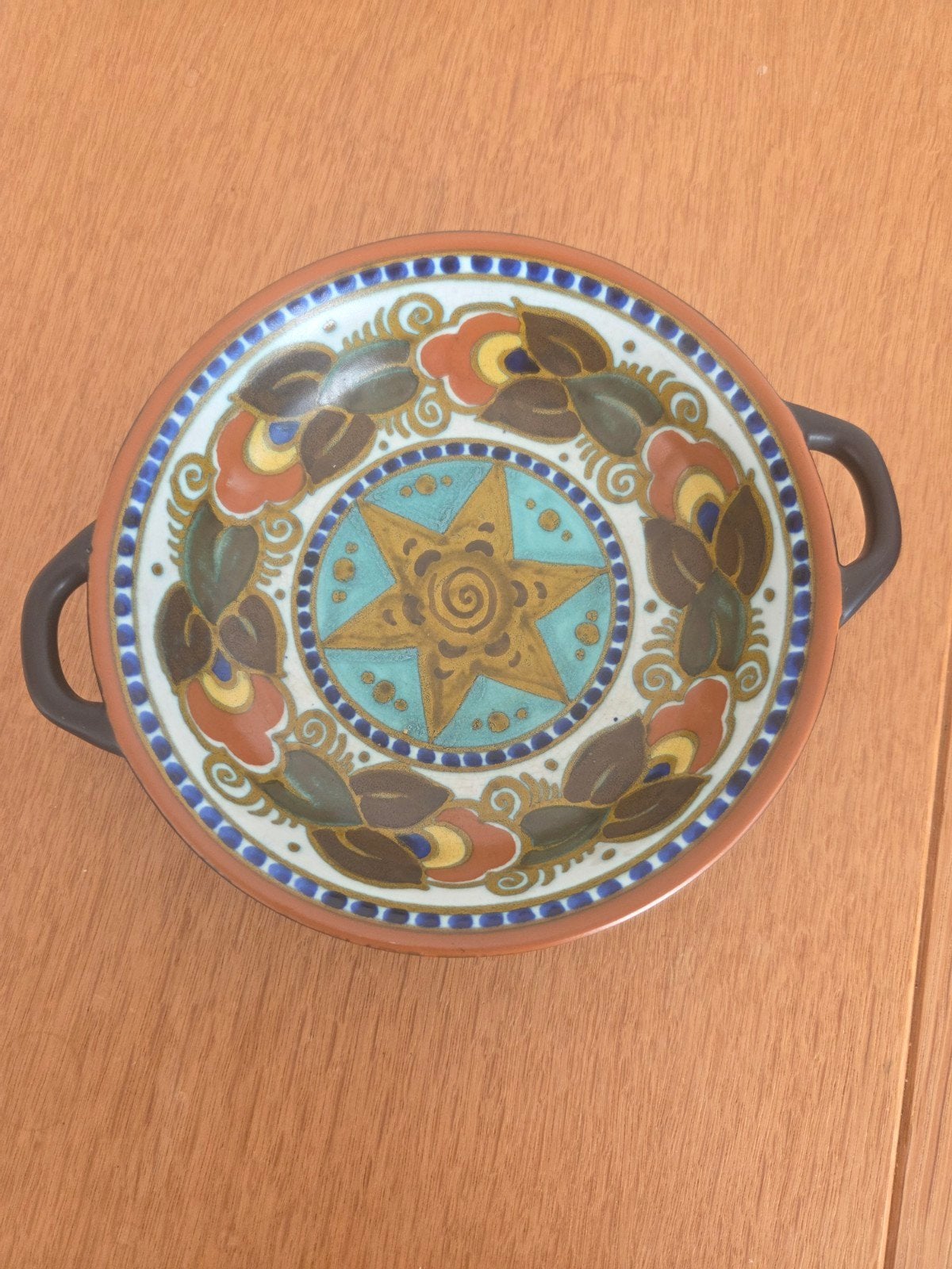 Antieke Gouda Plateel Schaal - PZH Decor 'Danier' (1924), Ophalen of Verzenden