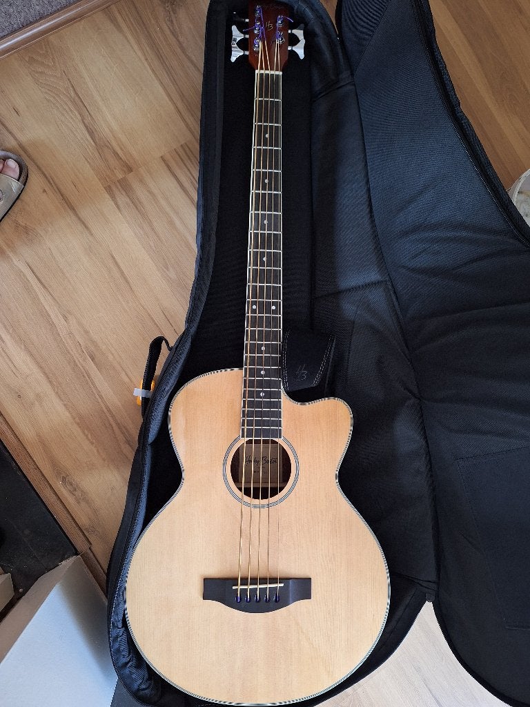 HB basgitaar, Ophalen, Zo goed als nieuw, Akoestisch, 5-snarig