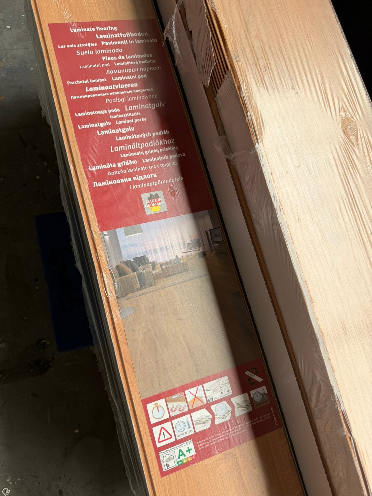 Ongebruikte 8mm laminaat 31,92m2 - Egger Honey Oak, 50 tot 150 cm, Ophalen of Verzenden, Zo goed als nieuw, 10 m² of meer