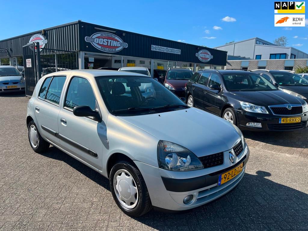 Renault Clio 1.2-16V Dynamique(st-bekr,airco,5drs,138dkmbj03, Voorwielaandrijving, Stof, Gebruikt, 31 €/maand