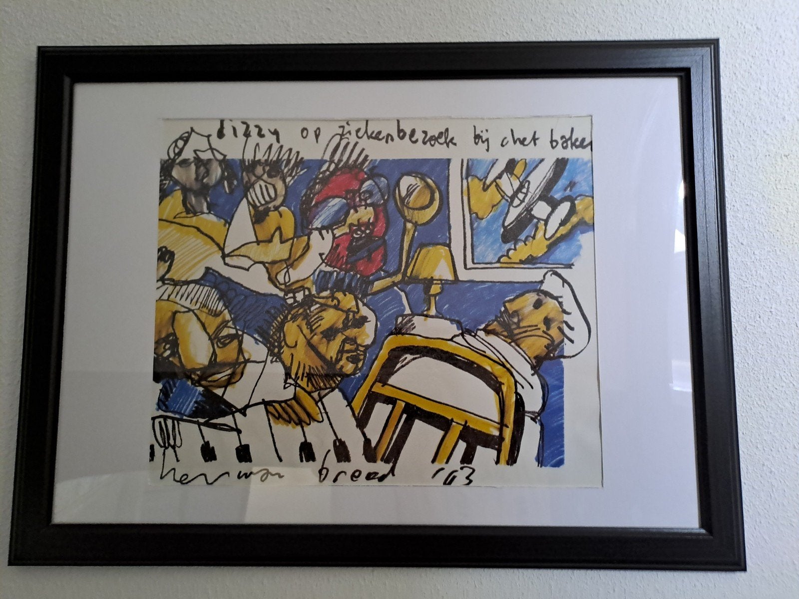Herman Brood Kunstwerken litho, Antiek en Kunst, Kunst | Tekeningen en Foto's, Ophalen, Tekening, Gemengde techniek, Ingelijst