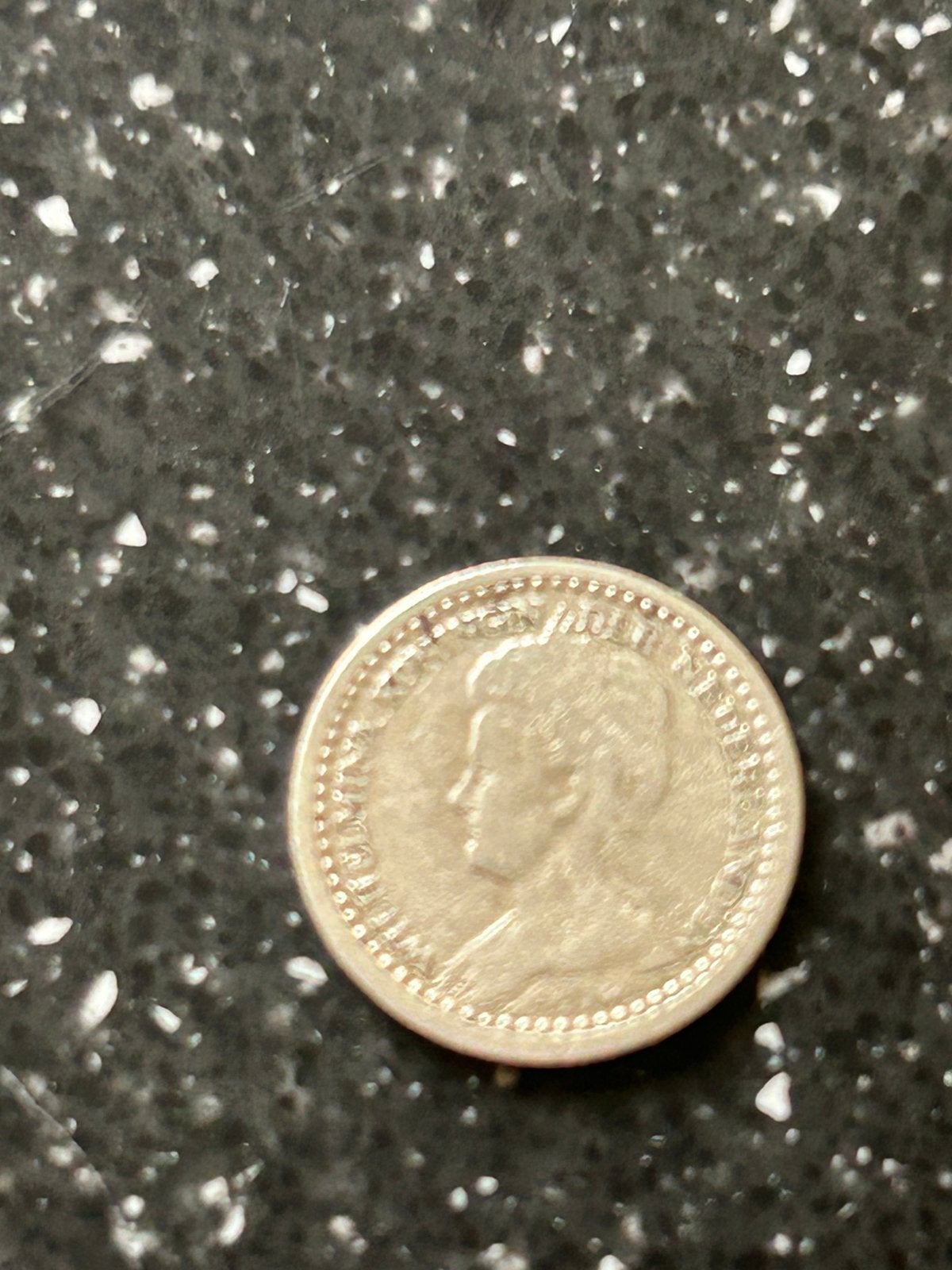 Dubbeltje van Wilhelmina uit 1925, Postzegels en Munten, Zilver, Ophalen of Verzenden, 10 cent, Koningin Wilhelmina