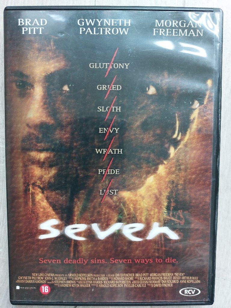 DVD Seven (1995) Morgan Freeman, Brad Pitt, Ophalen, Vanaf 16 jaar, Nederlands, Actiethriller