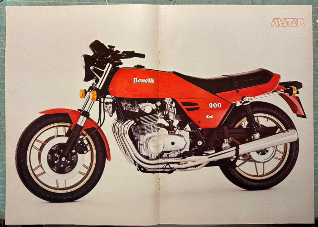 Poster uit 1979 Benelli 900 Sei, Verzenden, Zo goed als nieuw, Motoren