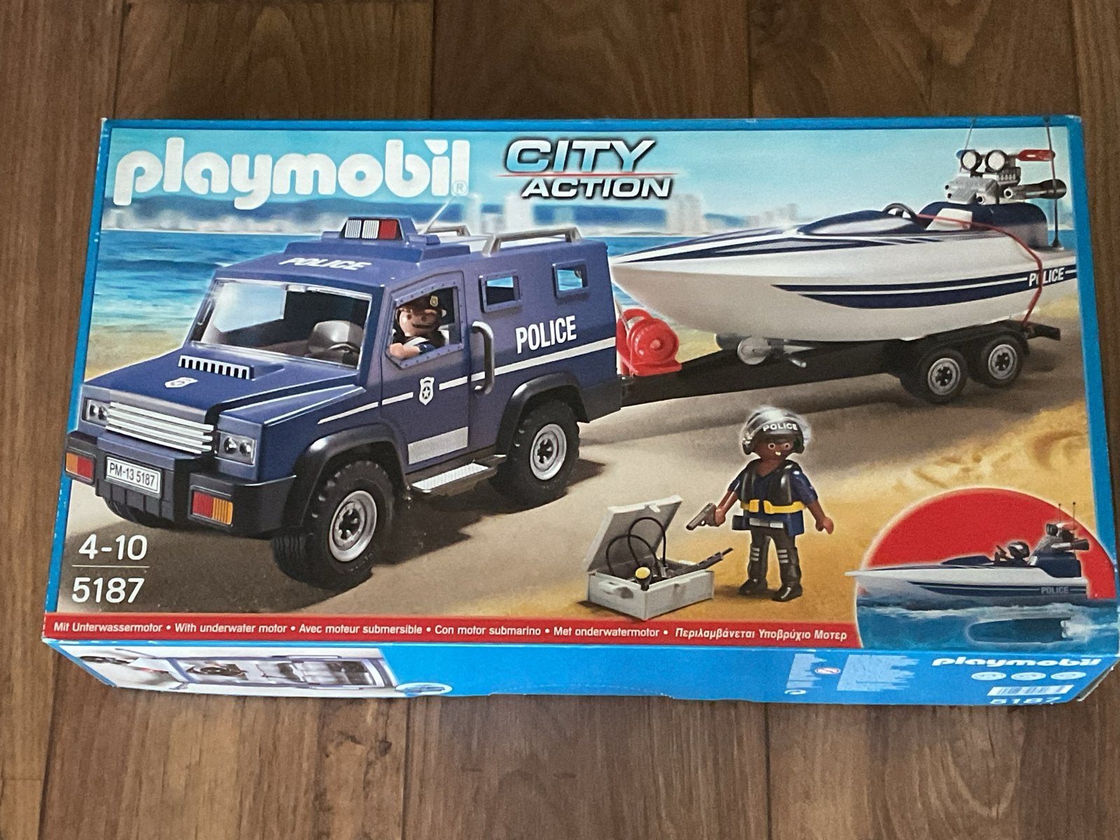 Playmobil City Action Politie SUV met speedboot 5187 NIEUW, Ophalen of Verzenden, Nieuw