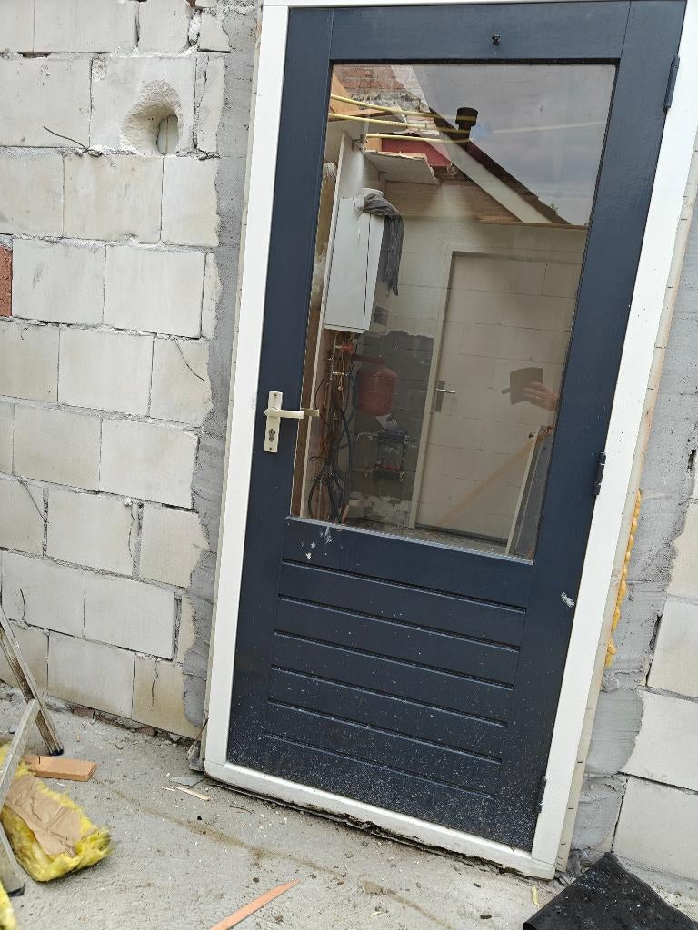 Buitendeur, Gebruikt, Deurkozijn, 150 tot 225 cm, Inclusief glas
