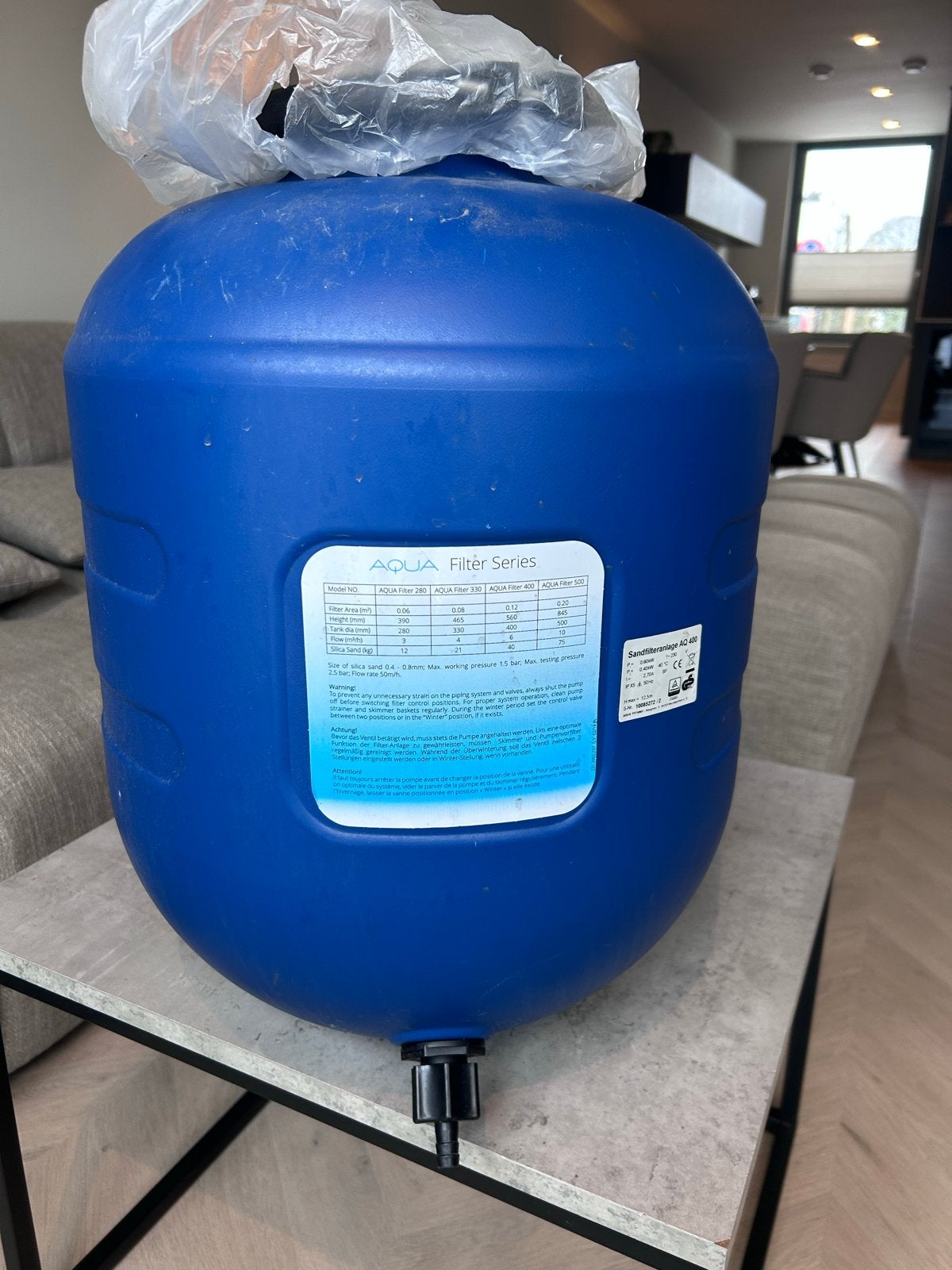 Zandfilter Aqua 400 AQUA Plus 8 pomp voor je zwembad, Ophalen of Verzenden, Gebruikt