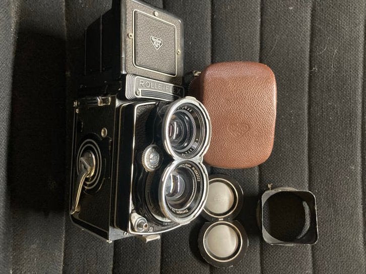 Rolleiflex Wide 55mm Zeiss Distagon met prismazoeker., Ophalen, Gebruikt, Spiegelreflex, Overige Merken
