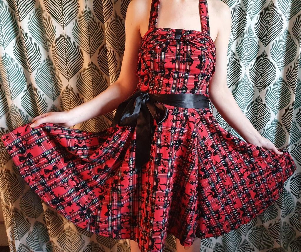 Hearts & Roses Swing jurk retro pin up jurk rockabilly L 40, Maat 38/40 (M), Nieuw, Ophalen of Verzenden, Knielengte