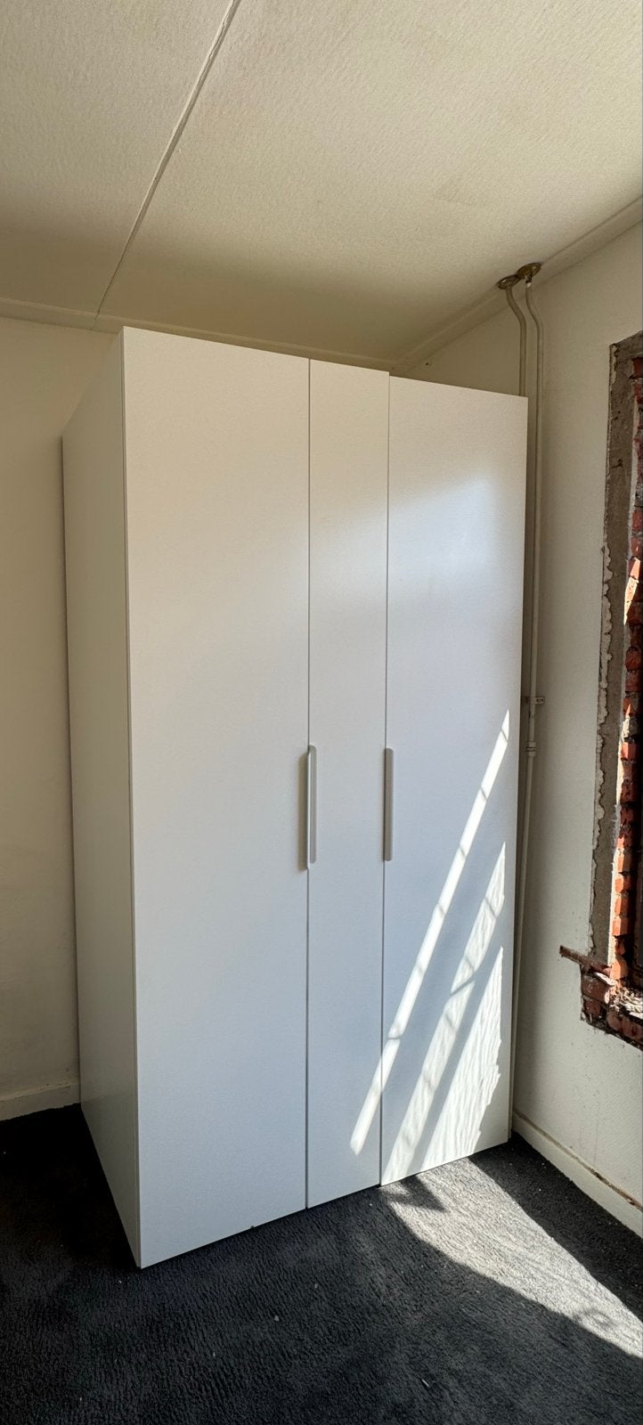 Grote witte IKEA pax kledingkast met 3 lades, Ophalen, Gebruikt, 100 tot 150 cm, 200 cm of meer