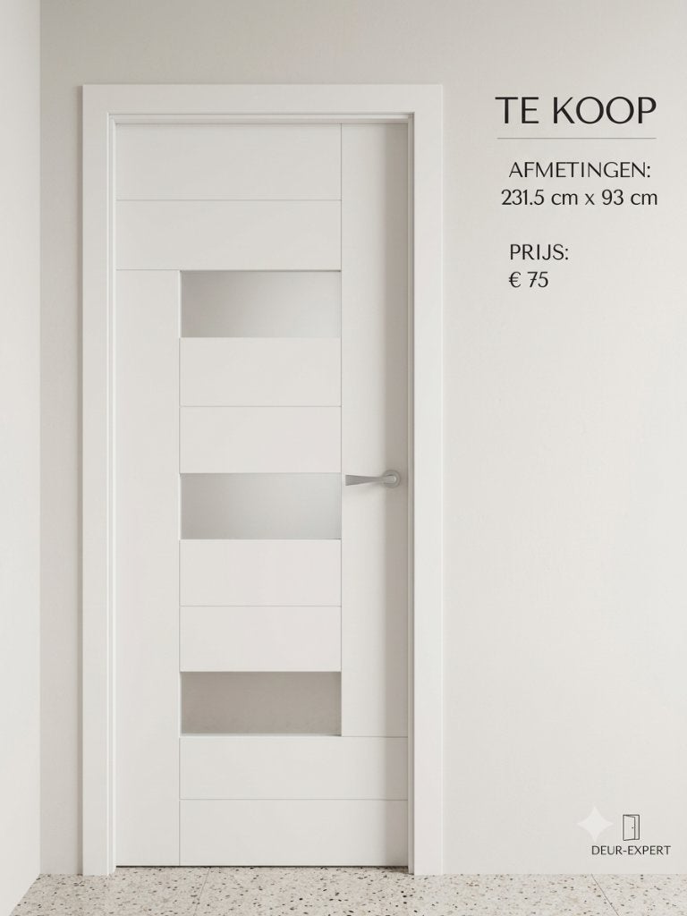 Deur met glas, Ophalen, Gebruikt, 80 tot 120 cm, 160 cm of meer