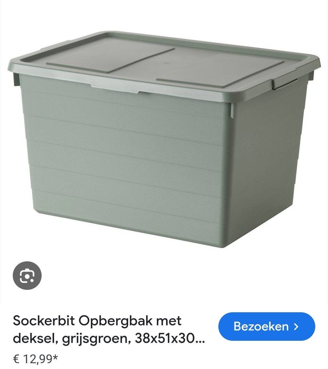 Gezocht: IKEA SOCKERBIT bak in grijsgroen, Ophalen of Verzenden, Kunststof