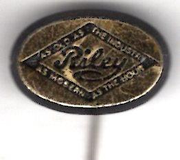 Riley goud op zwart plastic auto speldje ( C_209 ), Verzenden, Nieuw, Transport, Speldje of Pin
