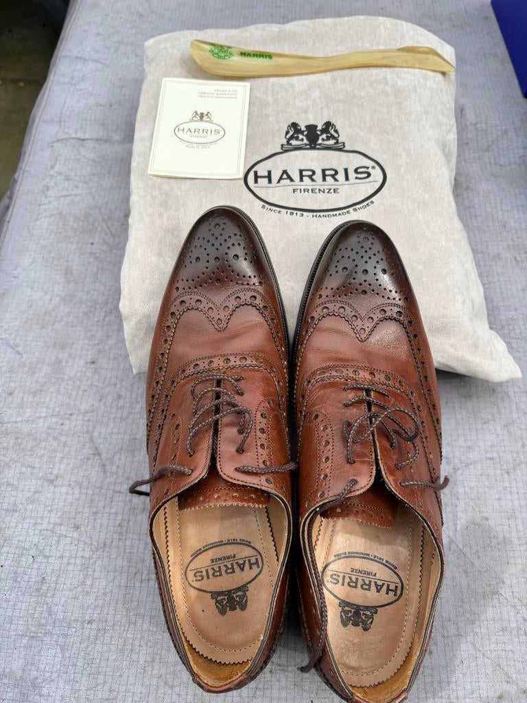Harris Firenze Veterschoenen - Bruin Leer - Maat 41, Verzenden, Zo goed als nieuw, Bruin, Veterschoenen