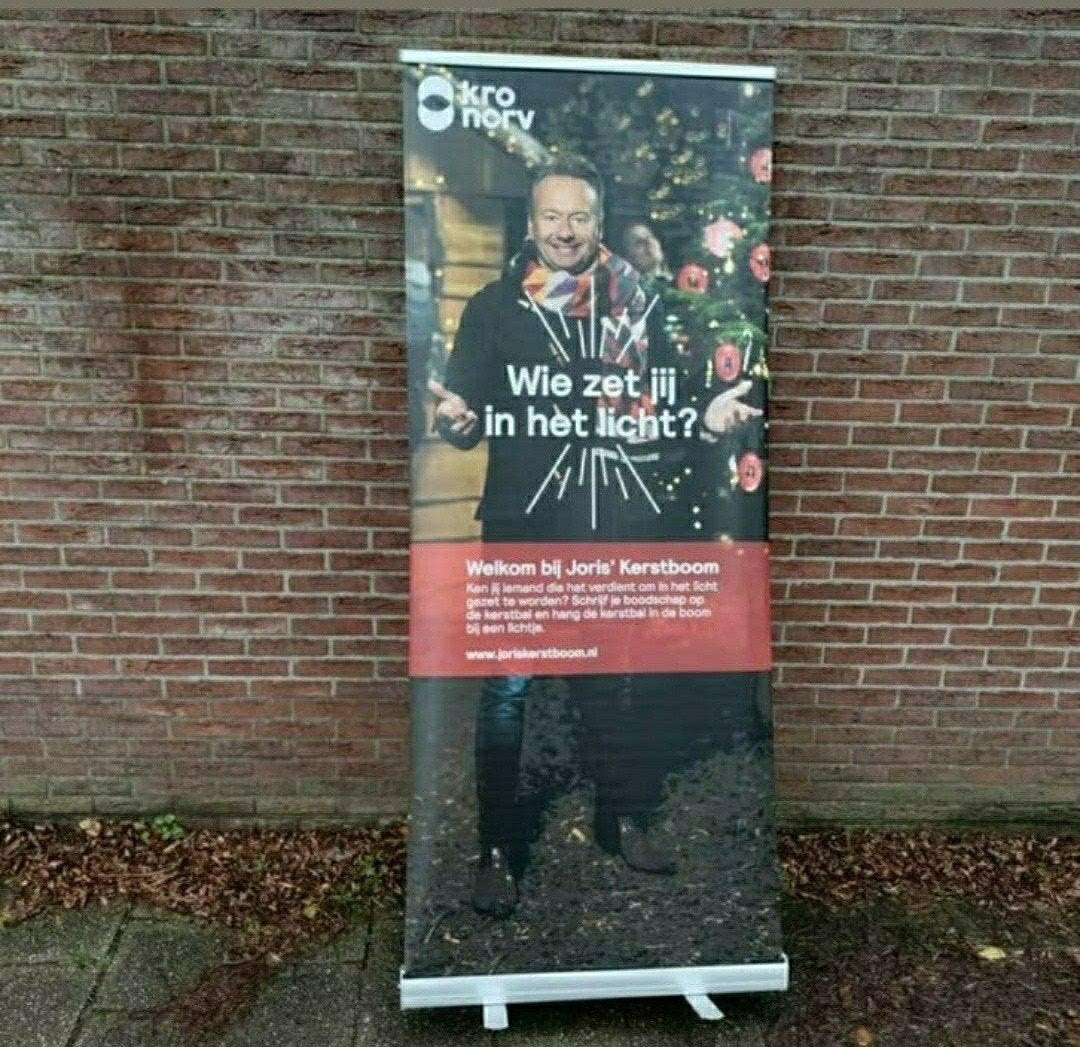 Joris,Kerst, Televisie,BANNER,reclame,KRO,NCRV,Joris Linssen, Ophalen of Verzenden, Nieuw, Tv, Gebruiksvoorwerp