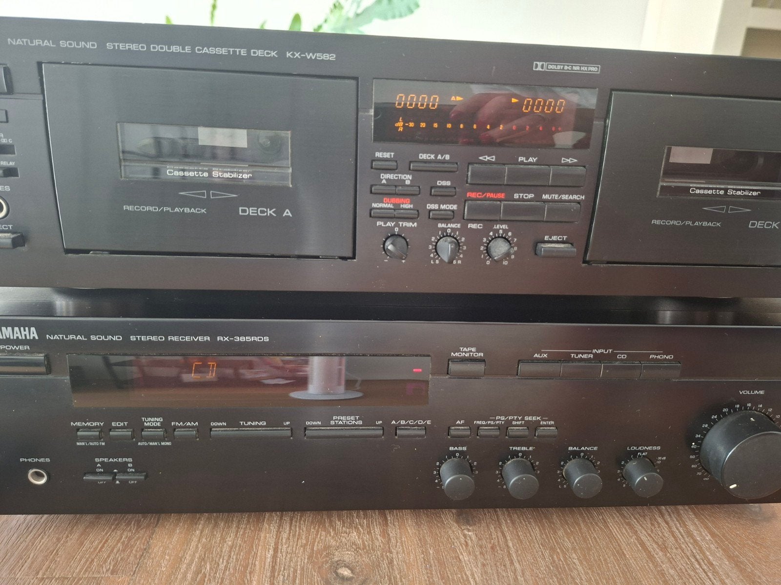 Yamaha Stereo Set: Cassettedeck KX-W582 & Receiver RX-385RDS, Ophalen