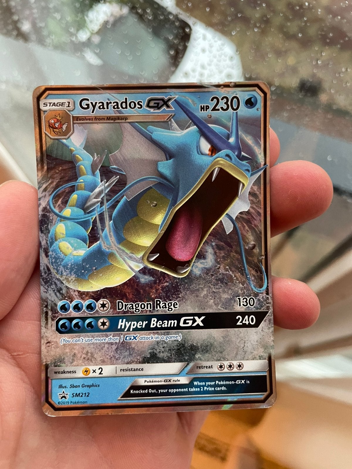 Gyarados GX SM212 Blackstar Promo Sun & Moon Hidden Fates, Ophalen of Verzenden, Zo goed als nieuw