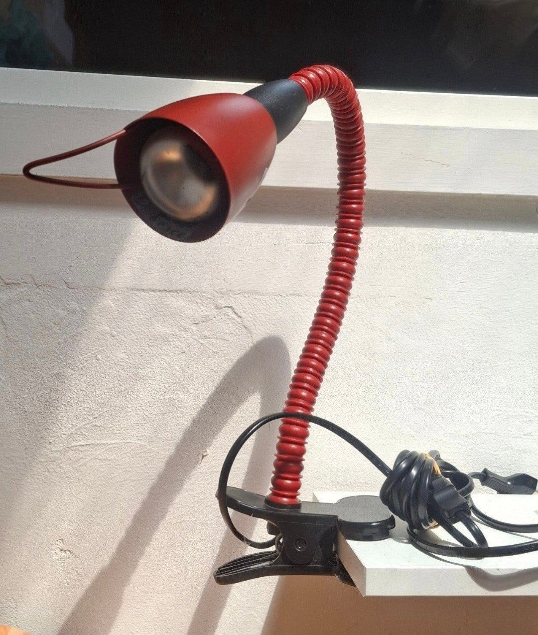 Rode vintage Ikea klemspot type Robin., Huis en Inrichting, Rood, Ophalen of Verzenden, IKEA, Design