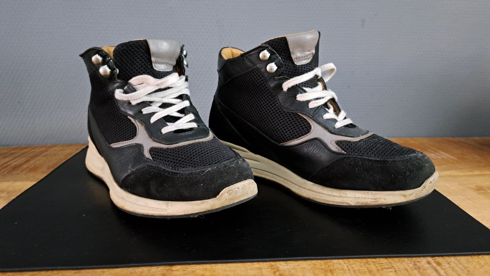 damens sportieve schoen verstevige hak, Ophalen, Zwart