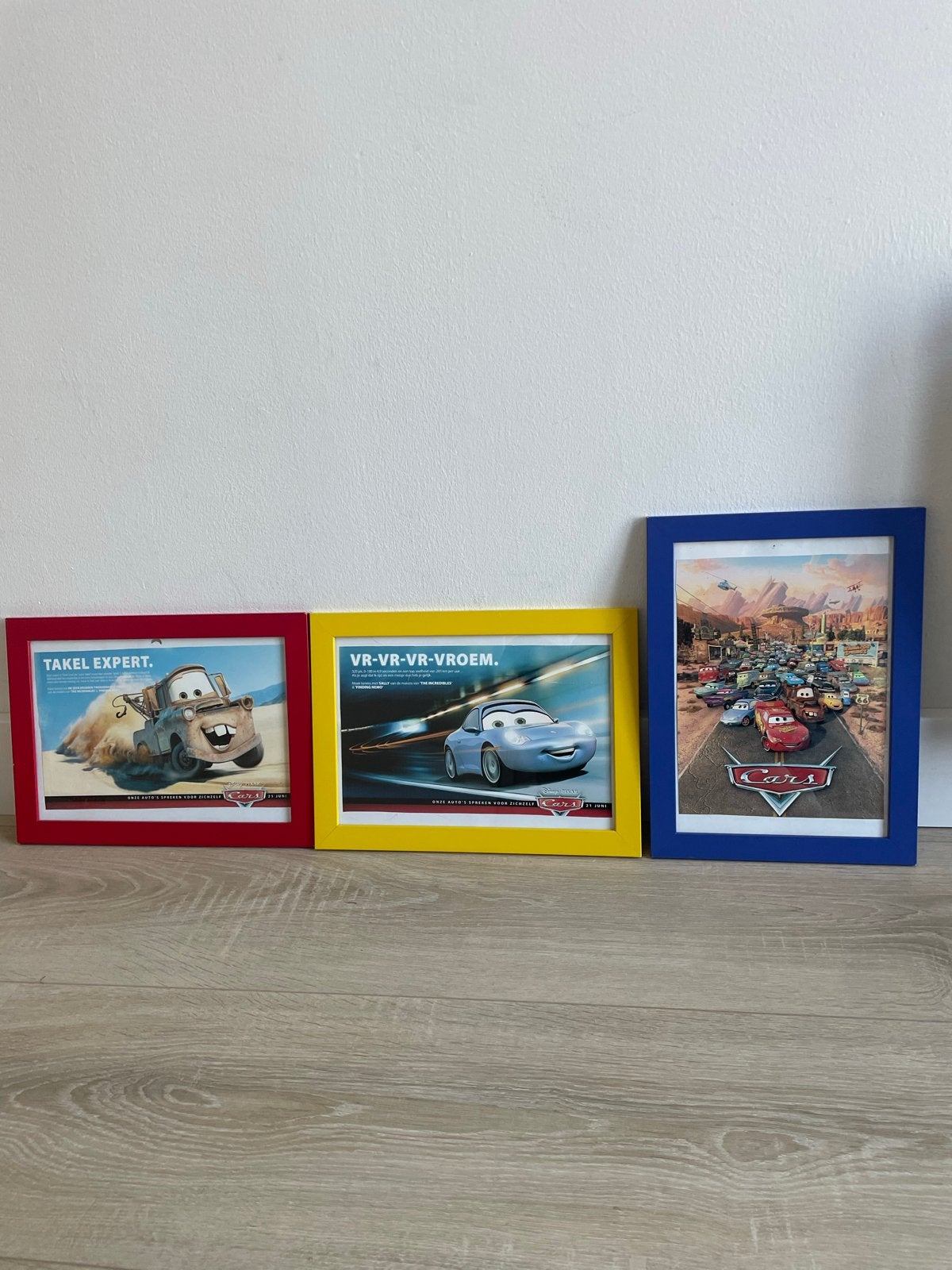 IKEA Cars fotolijsten set - rood, geel, blauw, Gebruikt, Ophalen of Verzenden, Fotolijst, Met afbeelding