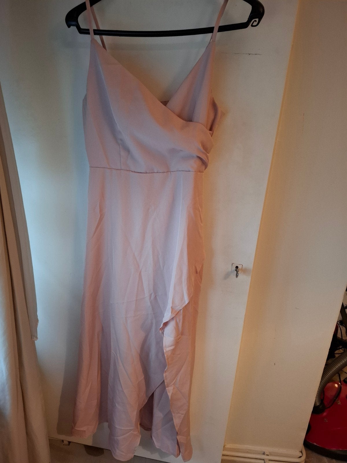 Oudroze Maxi-jurk Galajurk Spaghettibandjes Maat S, Galajurk, Verzenden, Nieuw, Roze