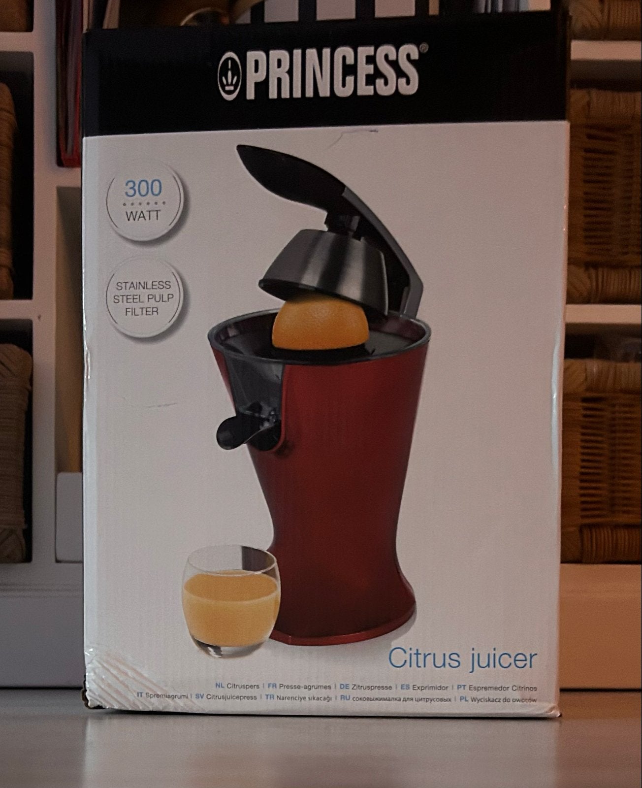 Princess Citruspers 300W RVS Pulpfilter - Nieuw, Ophalen of Verzenden, Nieuw, Elektrisch, Citruspers