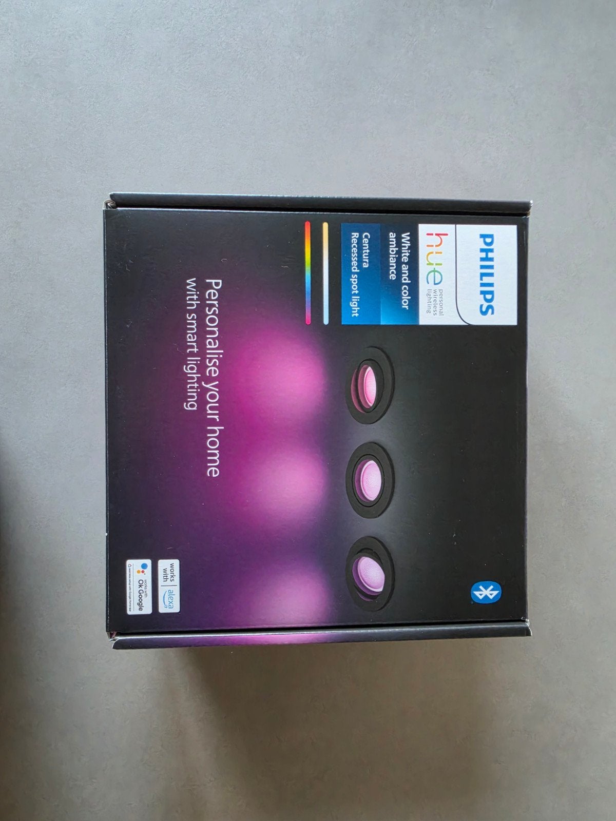 Philips Hue Centura Inbouwspot zwart 2 stuks, Nieuw, Ophalen of Verzenden, LED, Philips