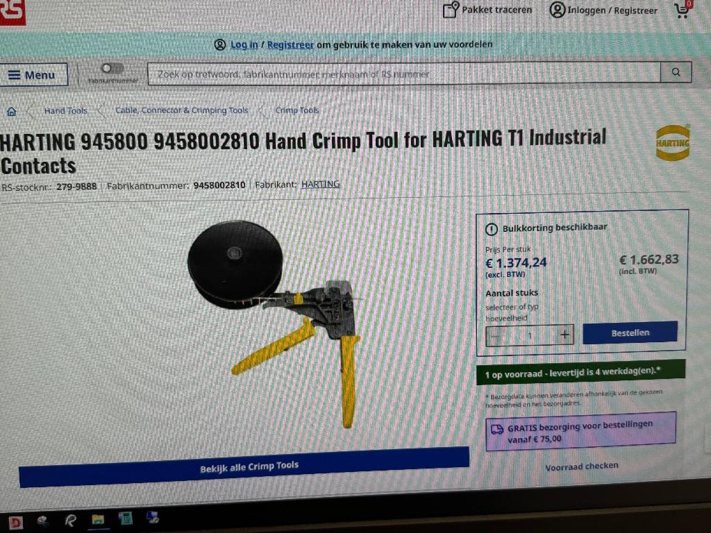 crimp tool, Ophalen, Gebruikt