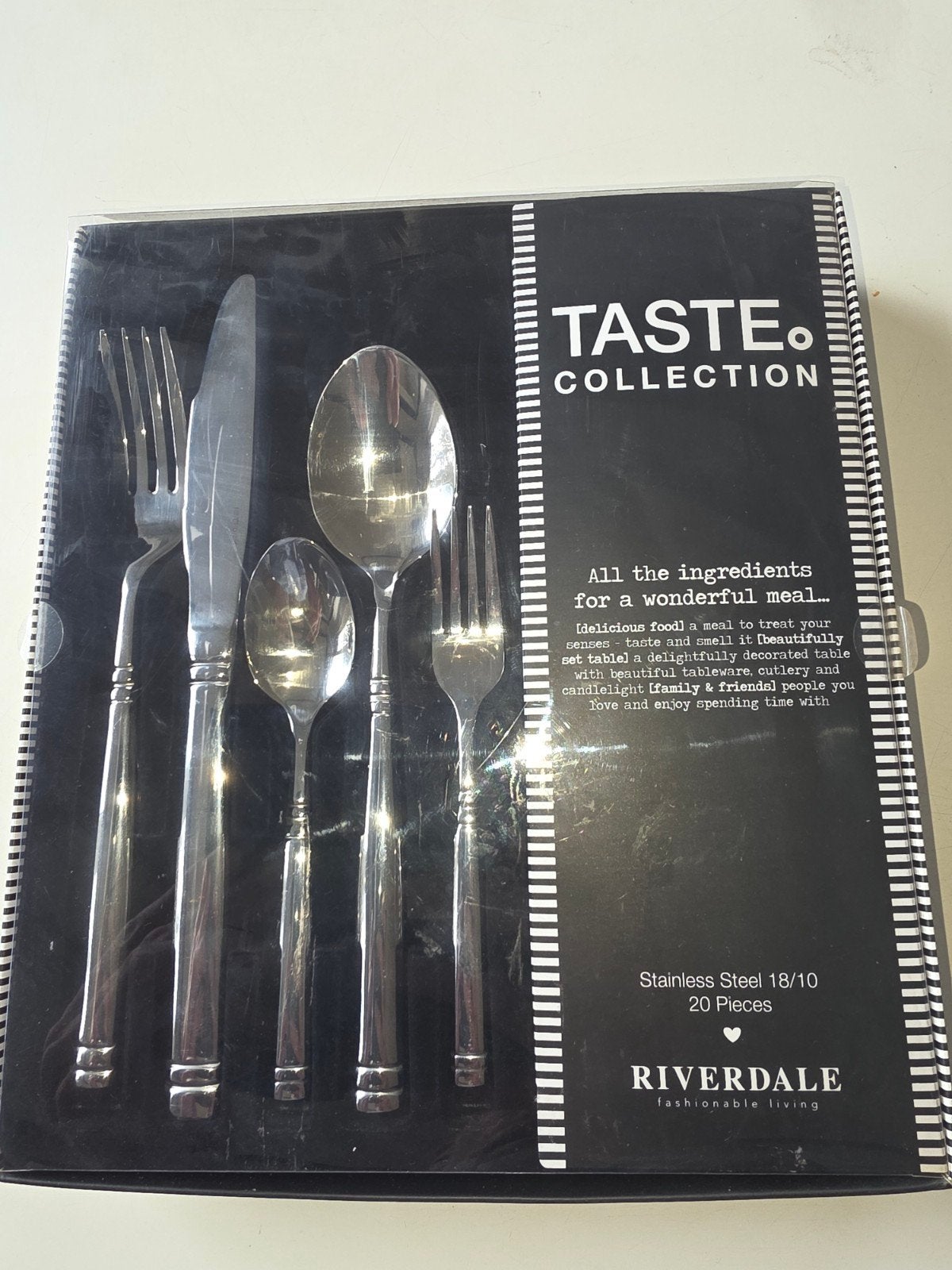 Riverdale Taste Collection Bestekset RVS 18/10 - 20 Delig, Bestekset, Nieuw, Ophalen of Verzenden, Rvs of Chroom