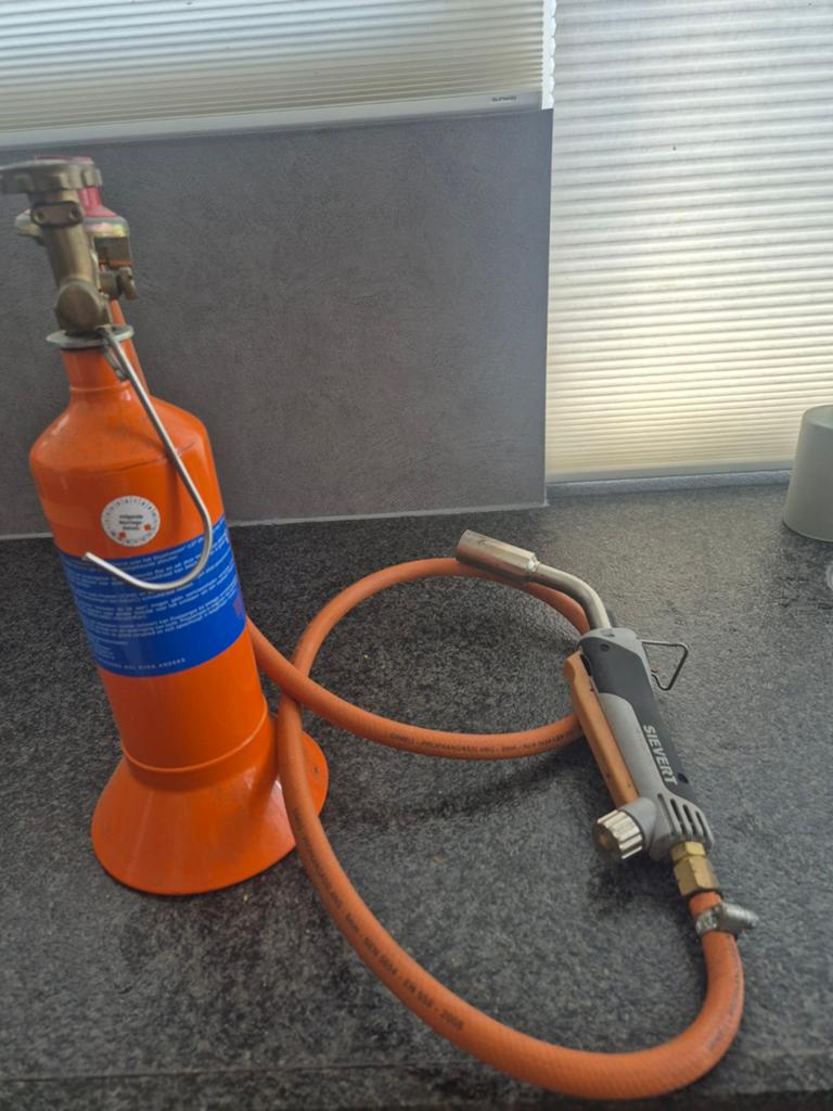 Sievert brander met propaan/butaan gasfles, Doe-het-zelf en Verbouw, Gereedschap | Lasapparaten, Ophalen, Gebruikt, Overige typen