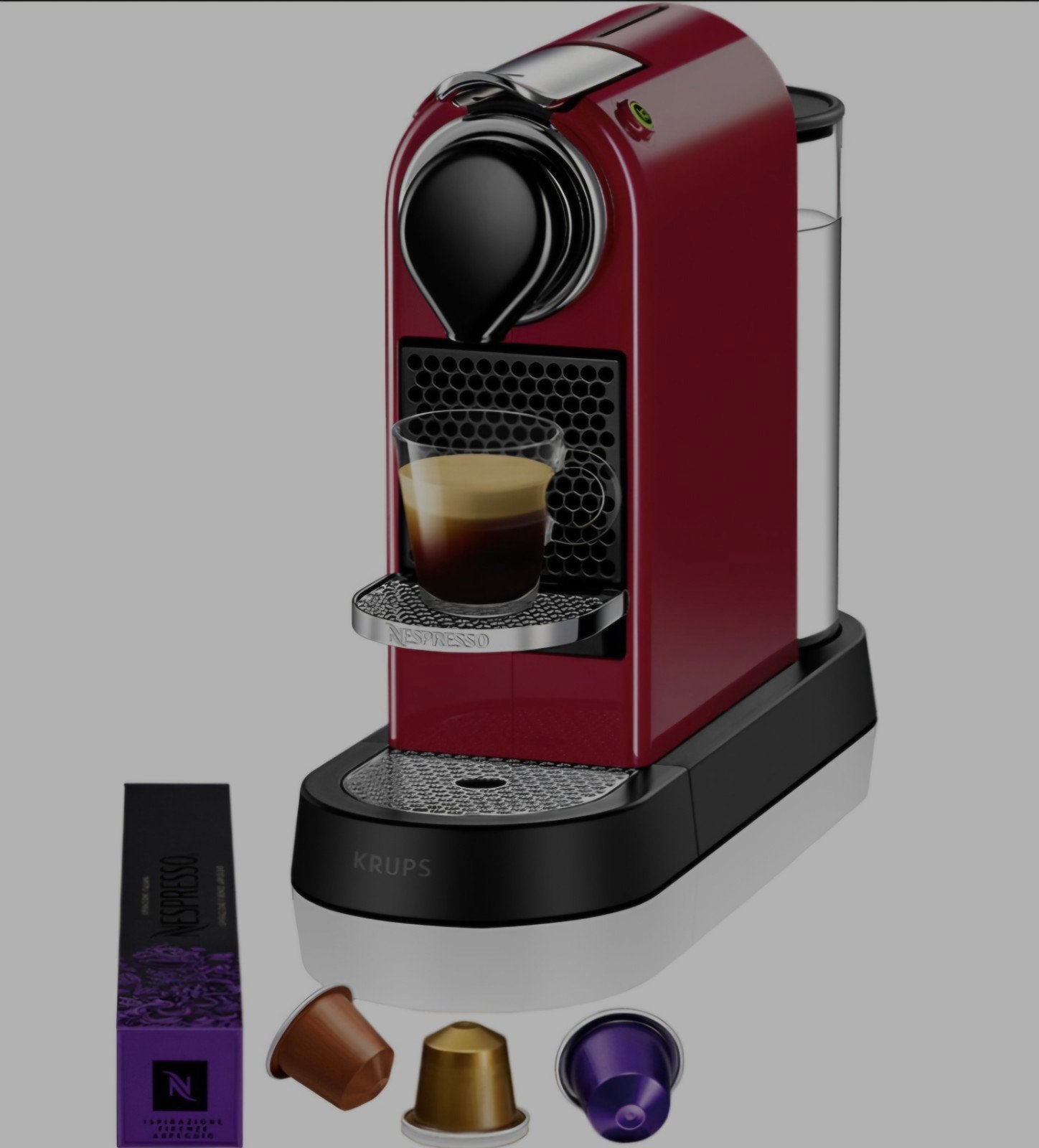 KRUPS Nespresso CitiZ XN7415 Rood kopen, Witgoed en Apparatuur, Koffiezetapparaten, Ophalen of Verzenden, Zo goed als nieuw, Espresso apparaat