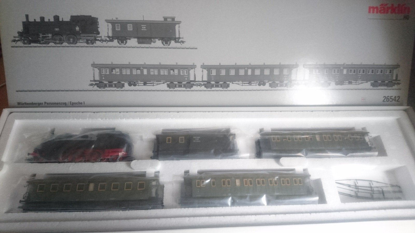 Marklin - Treinset - Württembergse reizigerstrein - Mfx, Hobby en Vrije tijd, Modeltreinen | H0, Ophalen, Wisselstroom, Treinset