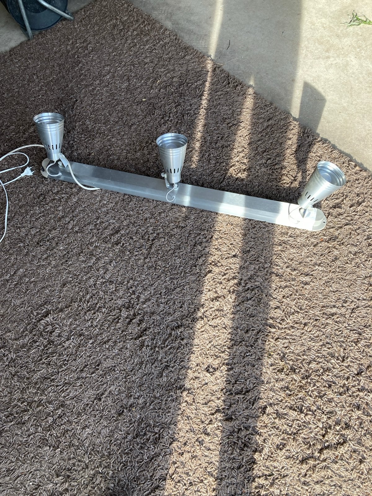 Spotlight rail met 3 spots - Metaal, Ophalen, Gebruikt, Plafondspot of Wandspot
