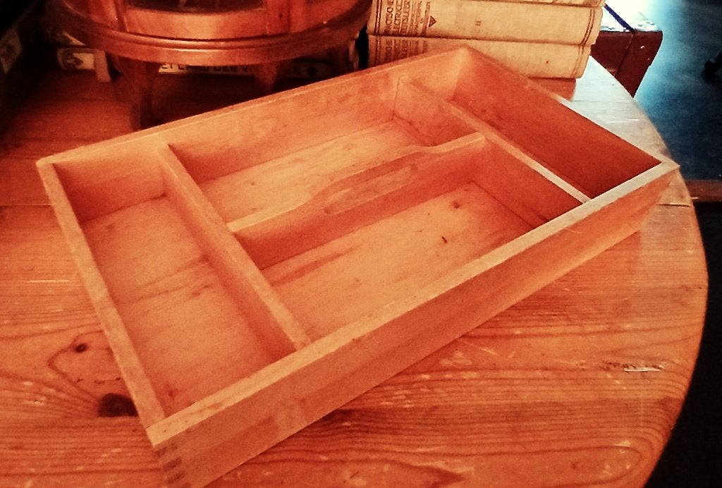 Vakkenbak licht hout 43 x 25 cm met handvat, Ophalen of Verzenden
